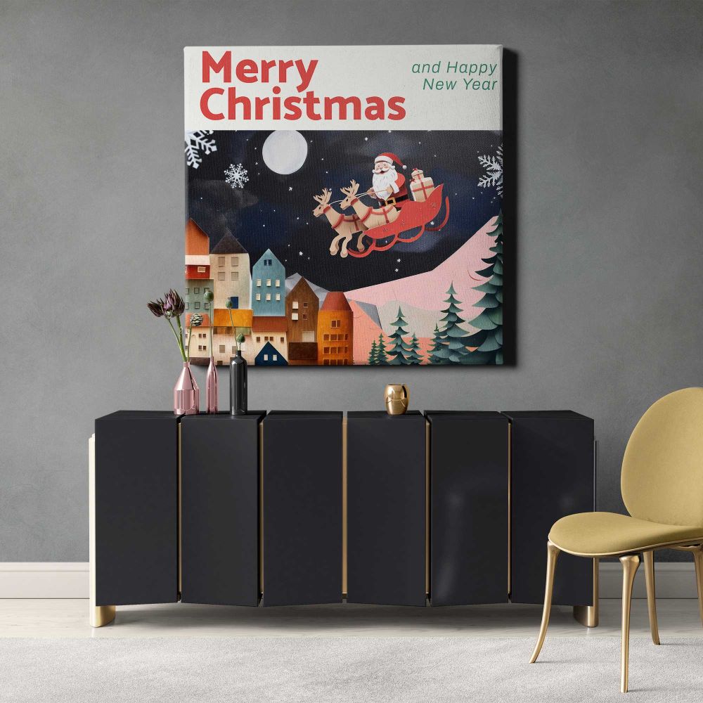 Christmas & new year Instagram post template — alternate room view