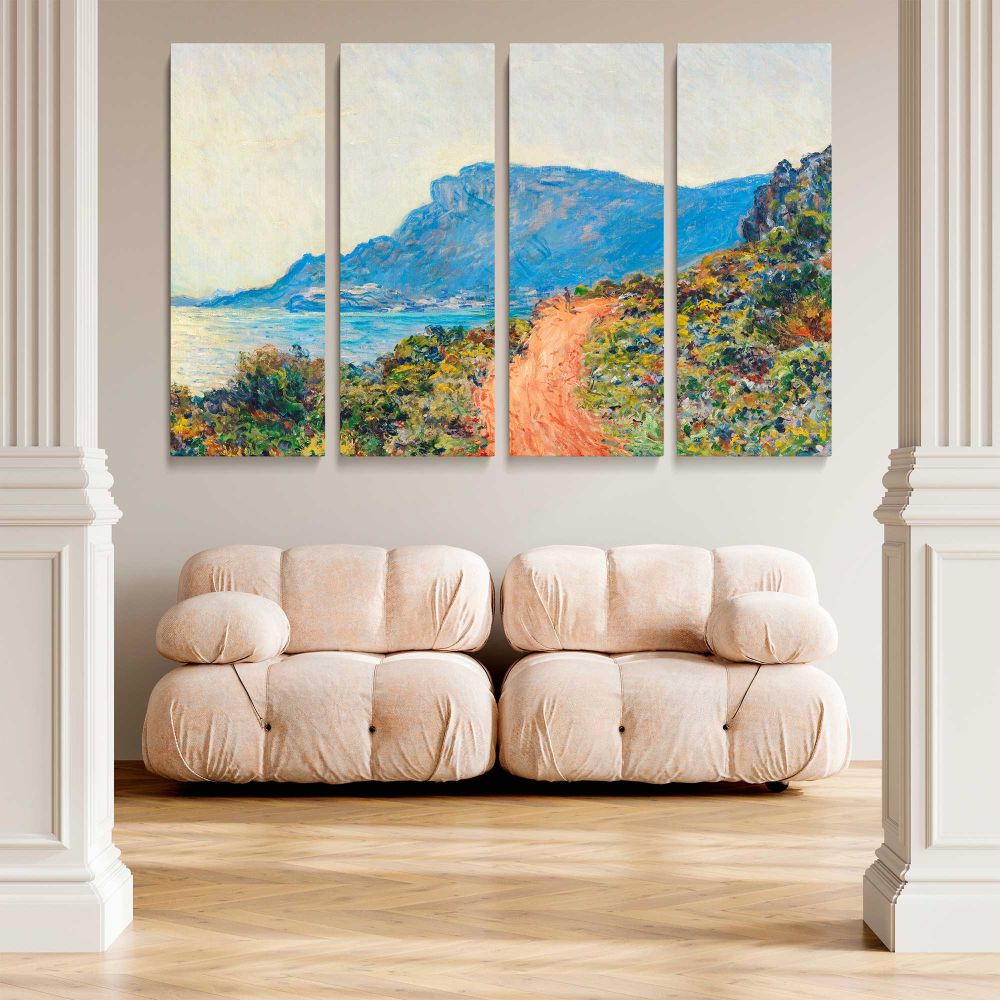 The Corniche near Monaco canvas wall art in room setting 4