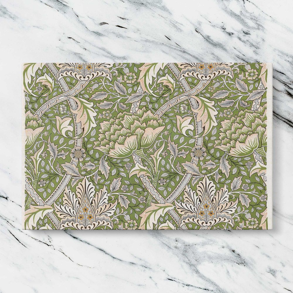Windrush Botanical Pattern canvas artwork displayed on a marble background