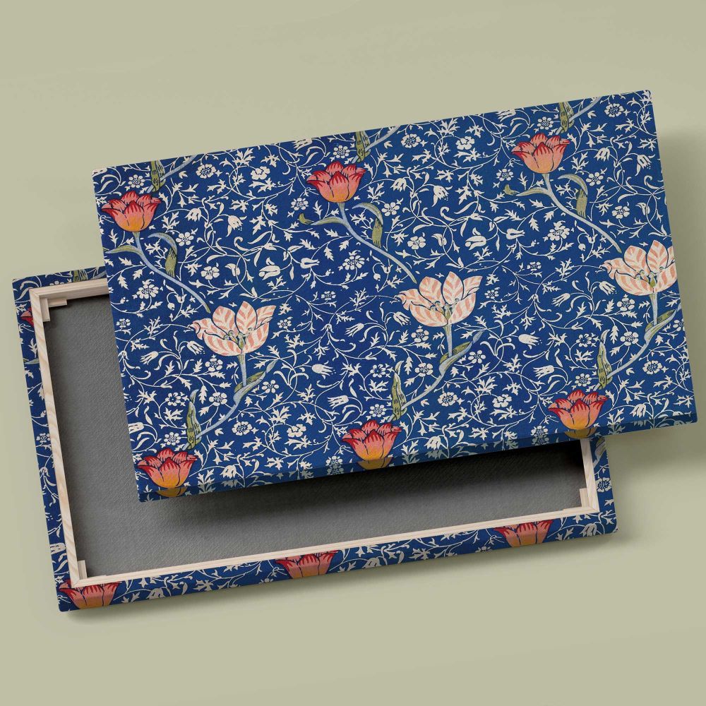 Medway Floral Pattern canvas front and rear frame view