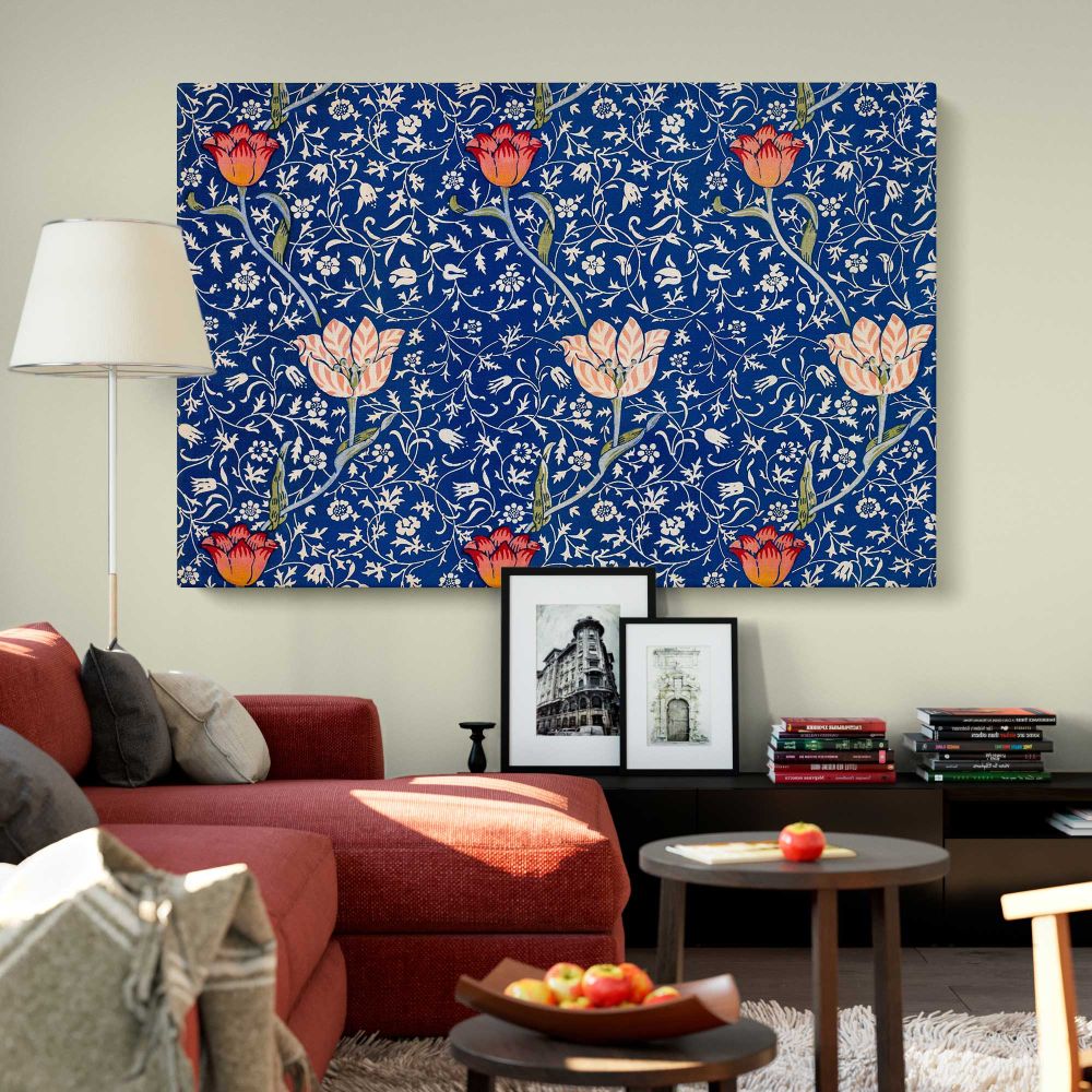 Medway Floral Pattern canvas wall art in room setting 4