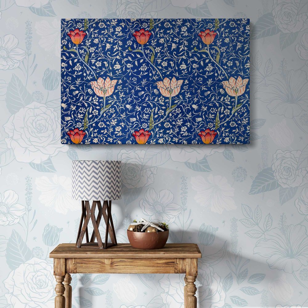 Medway Floral Pattern canvas wall art in room setting 5