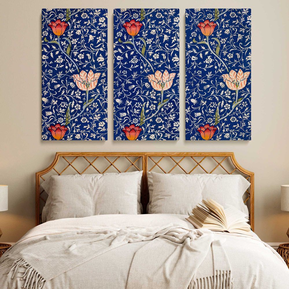 Medway Floral Pattern canvas wall art in room setting 6