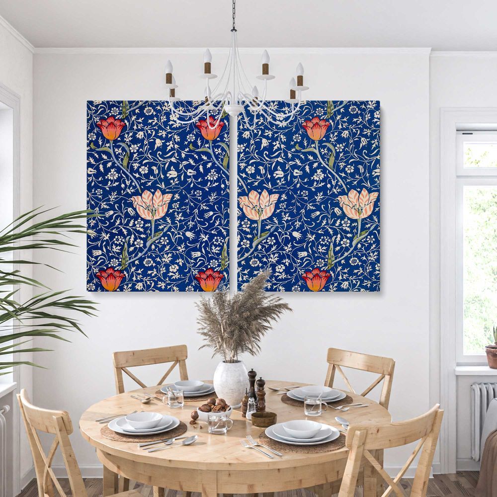 Medway Floral Pattern canvas wall art in room setting 7
