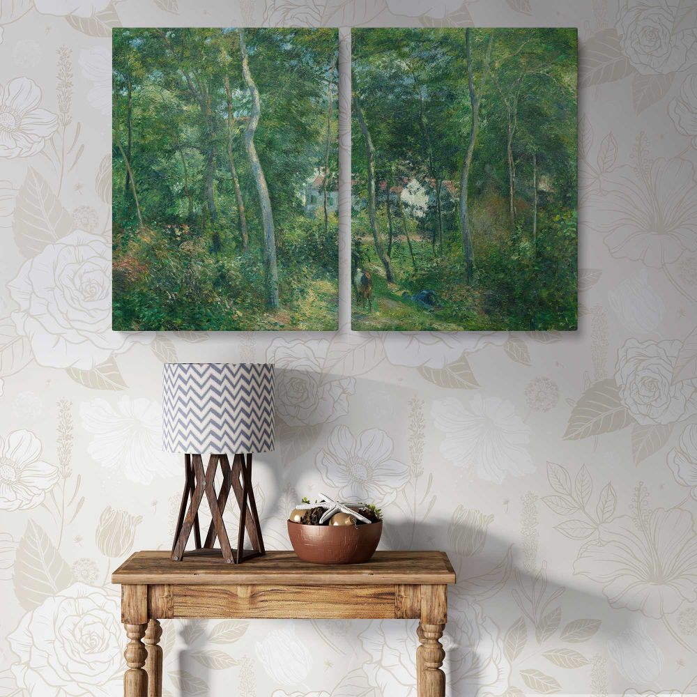 Edge of the Woods Near L Hermitage Pontoise canvas wall art in room setting 6