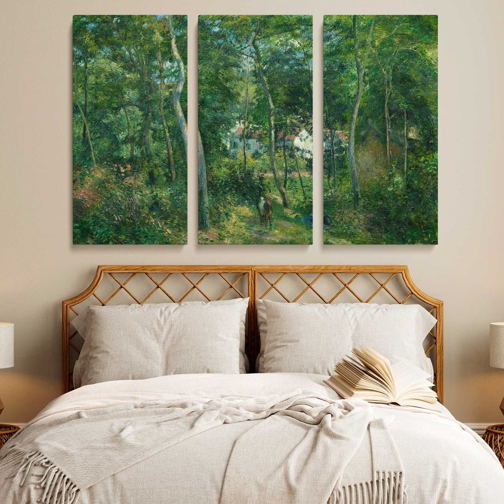 Edge of the Woods Near L Hermitage Pontoise canvas wall art in room setting 7
