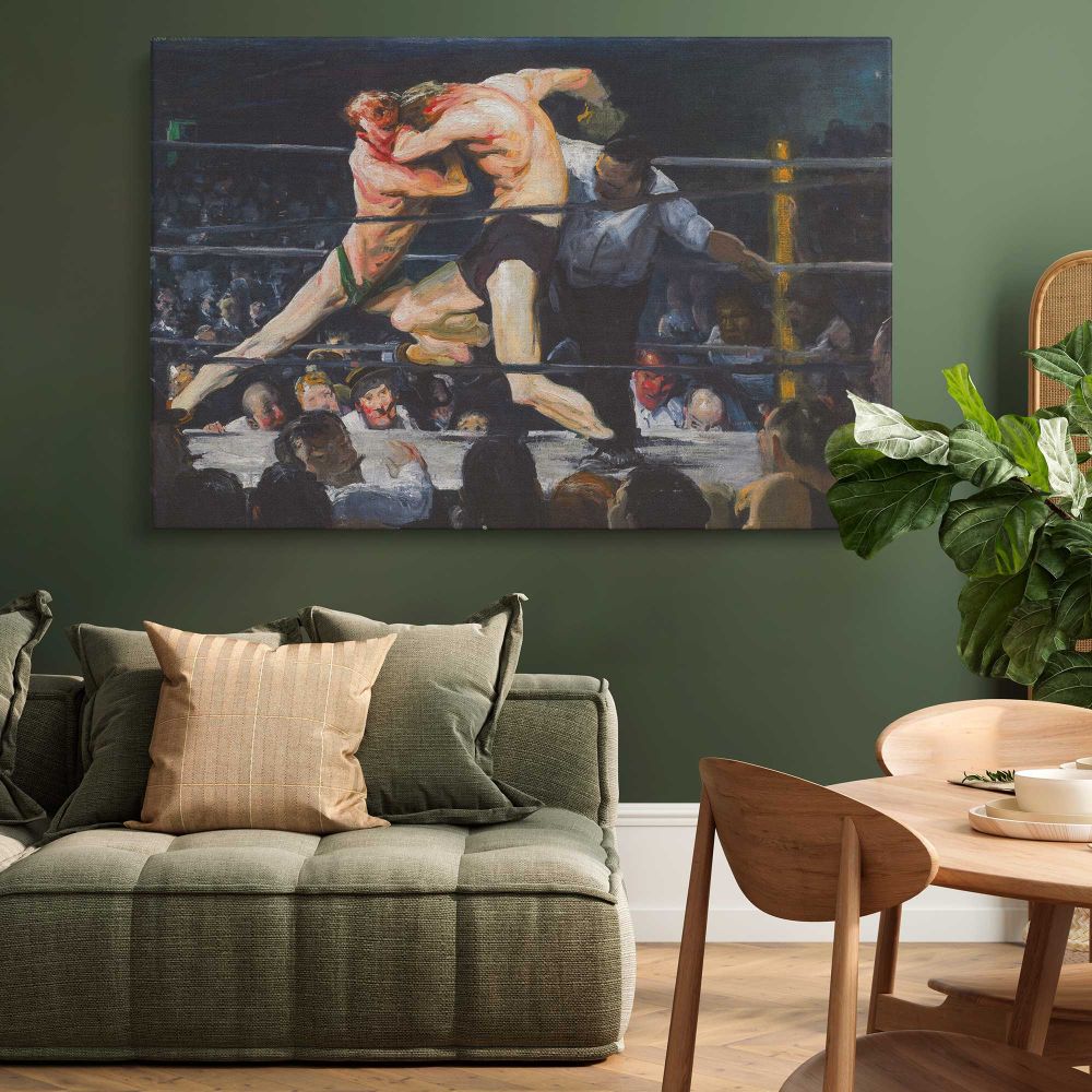 Stag at Sharkeys canvas wall art in room setting 4