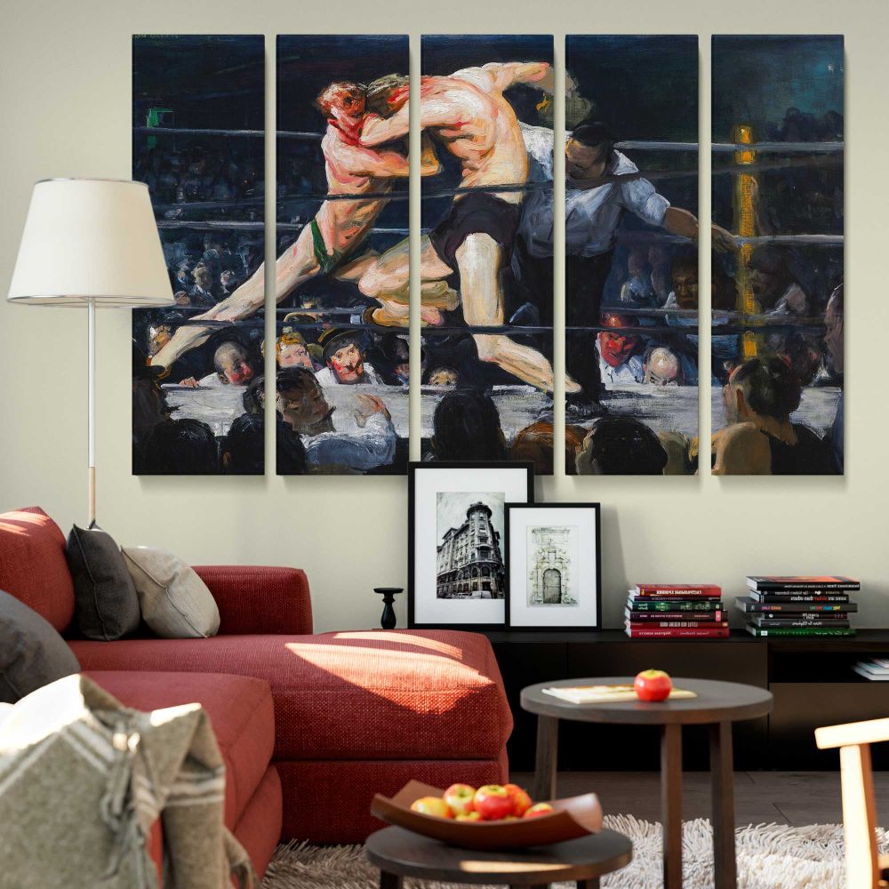 Stag at Sharkeys canvas wall art in room setting 6