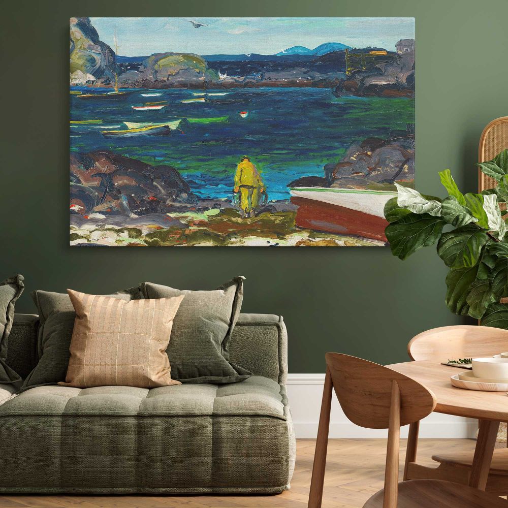 The Harbor canvas wall art in room setting 4