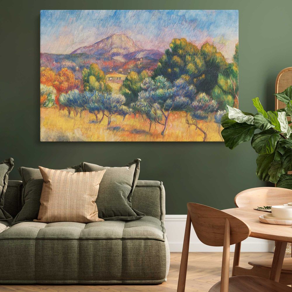 Montagne Sainte Victoire canvas wall art in room setting 4