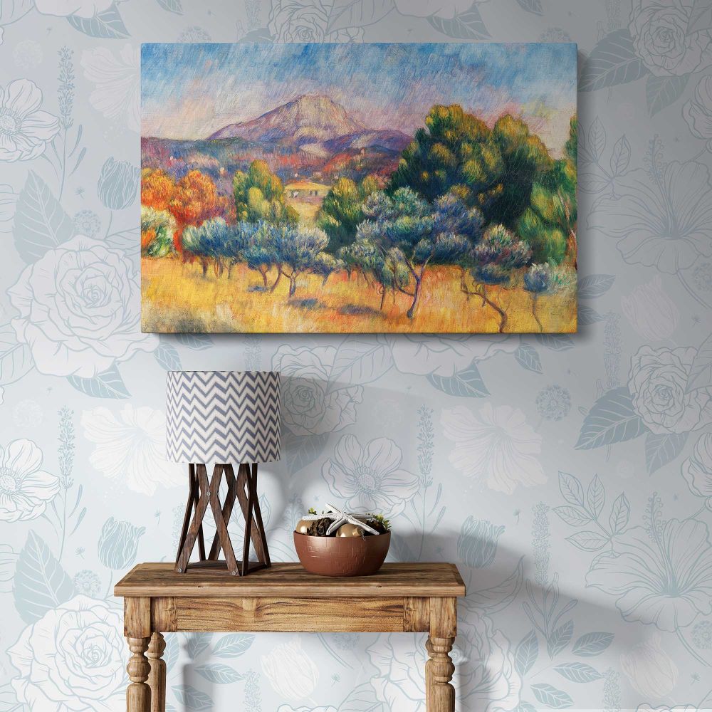 Montagne Sainte Victoire canvas wall art in room setting 7