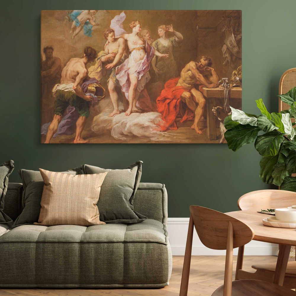 Venus Ordering Arms from Vulcan for Aeneas canvas wall art in room setting 4