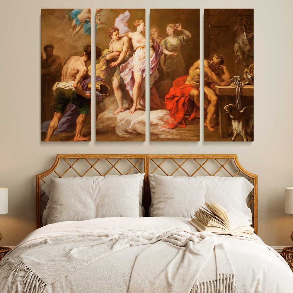 Venus Ordering Arms from Vulcan for Aeneas canvas wall art in room setting 7