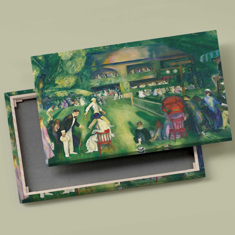 Tennis at Newport canvas front and rear frame view