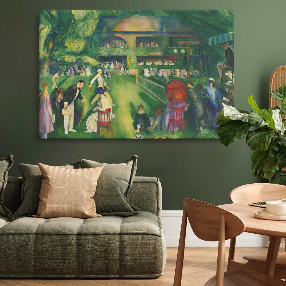 Tennis at Newport canvas wall art in room setting 4