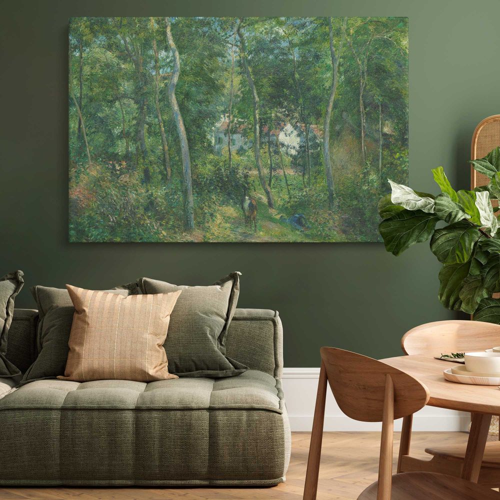 Edge of the Woods Near L Hermitage Pontoise canvas wall art in room setting 4