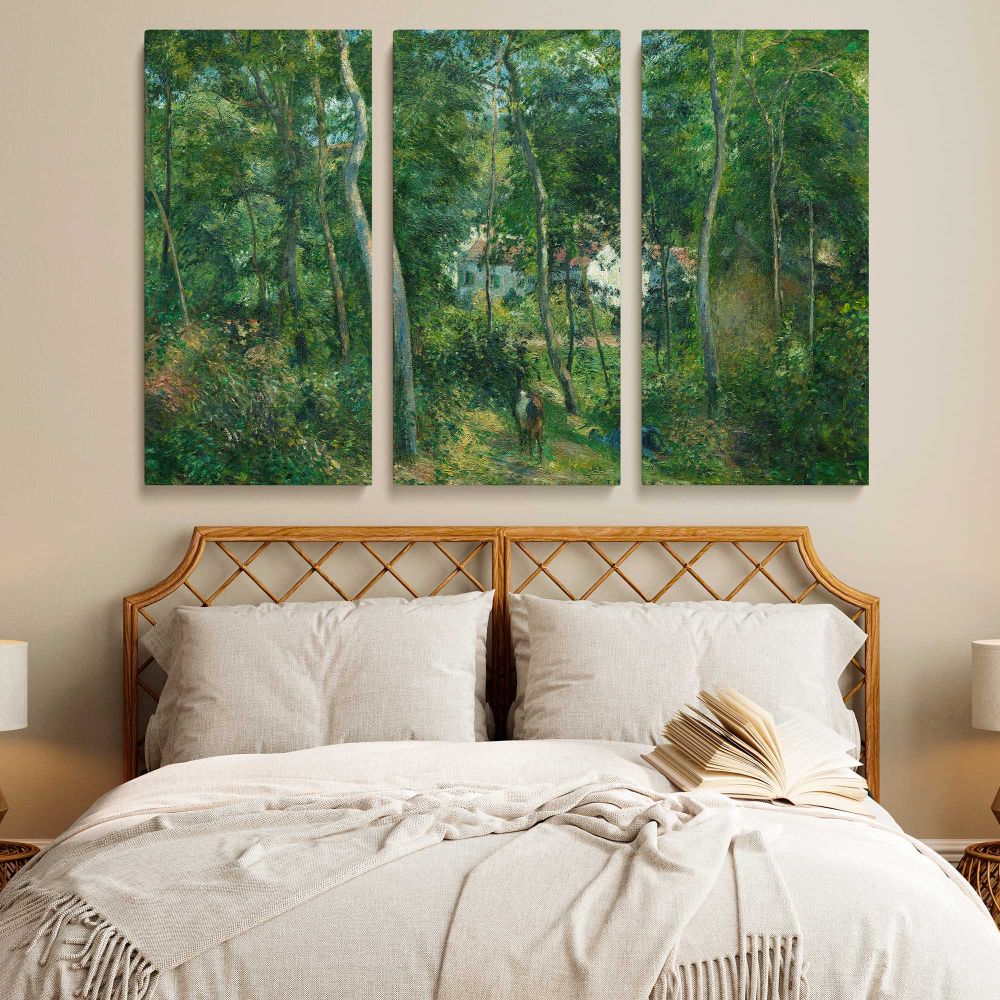 Edge of the Woods Near L Hermitage Pontoise canvas wall art in room setting 7