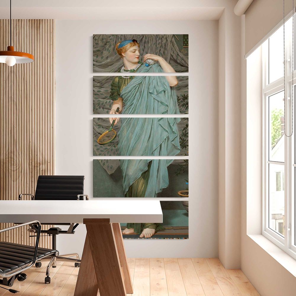 Battledore 1868 1870 by Albert Joseph Moore five panel canvas wall art office mockup