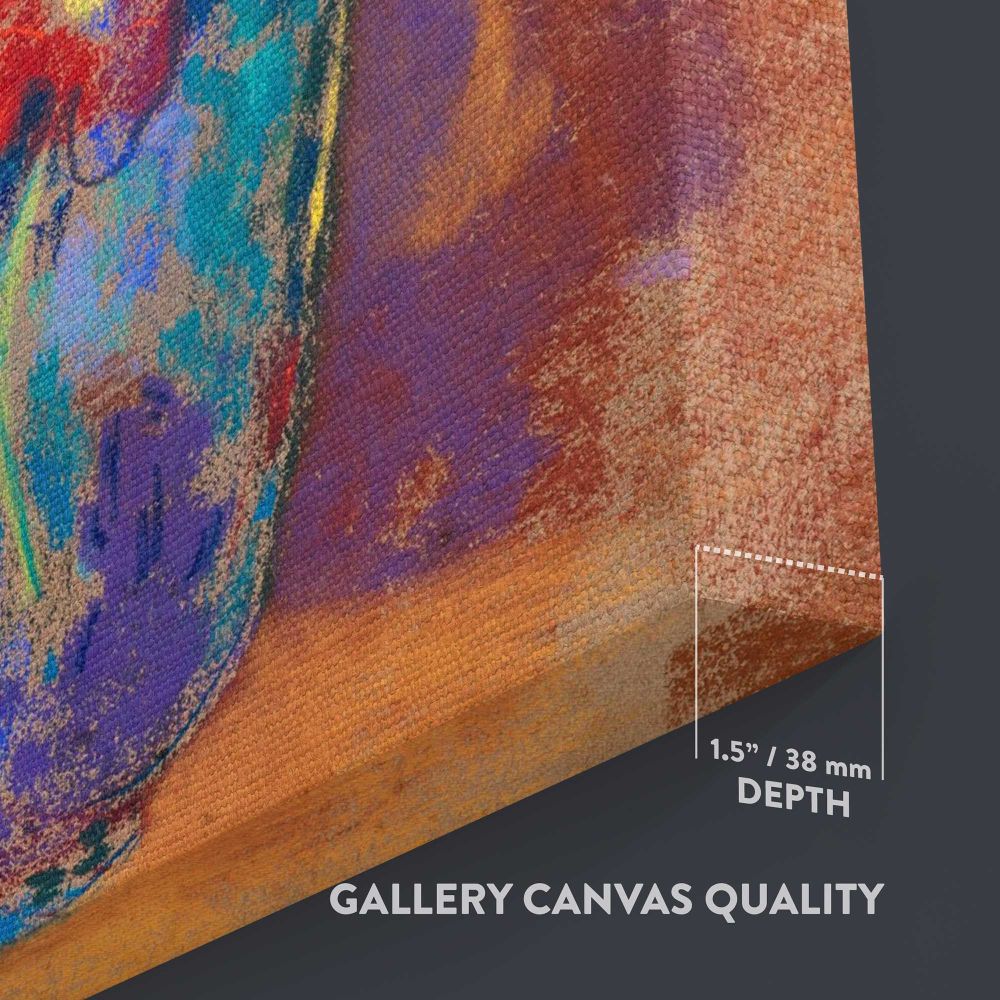 Vintage by Odilon Redon close up showing gallery canvas texture and depth