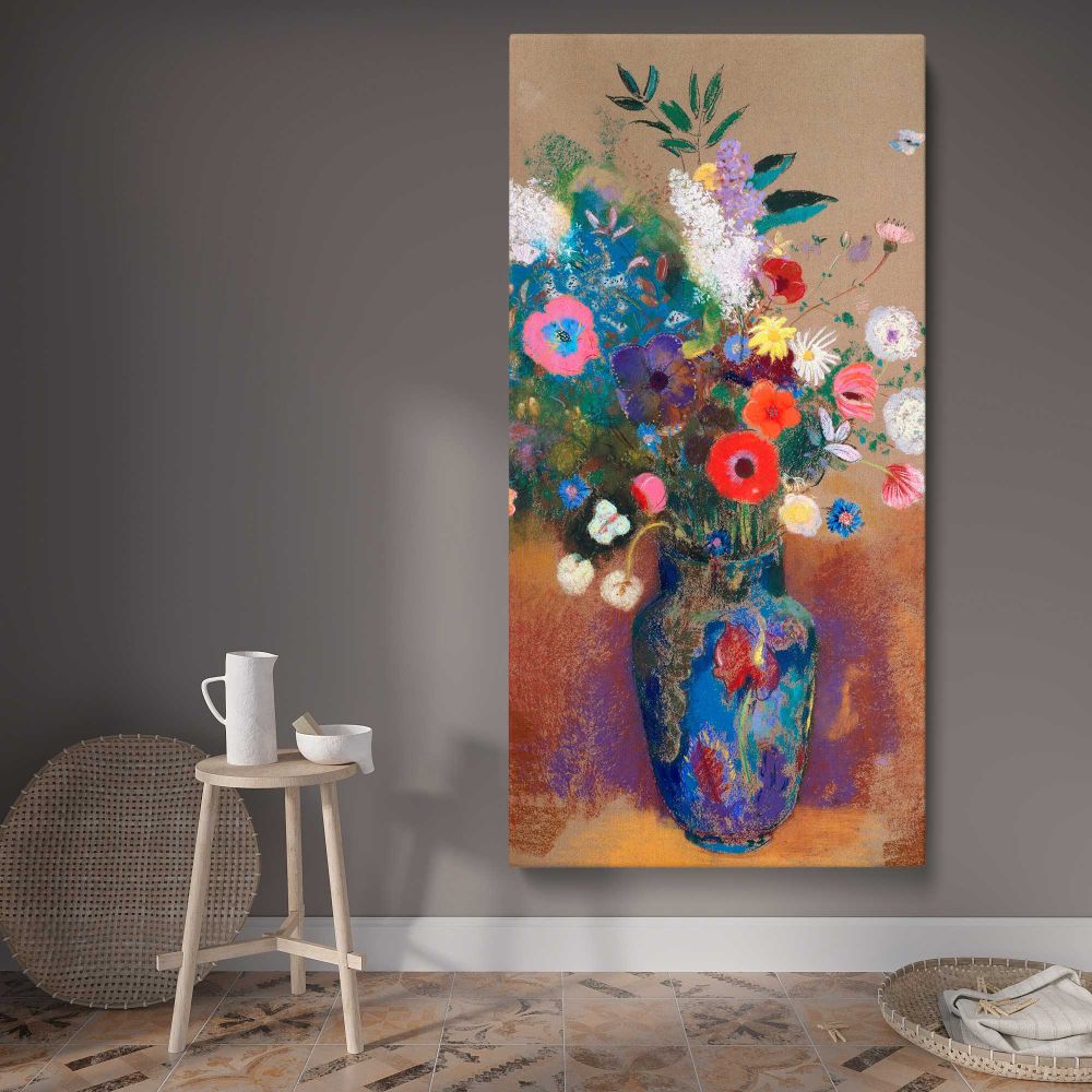 Vintage by Odilon Redon canvas wall art displayed in a contemporary room