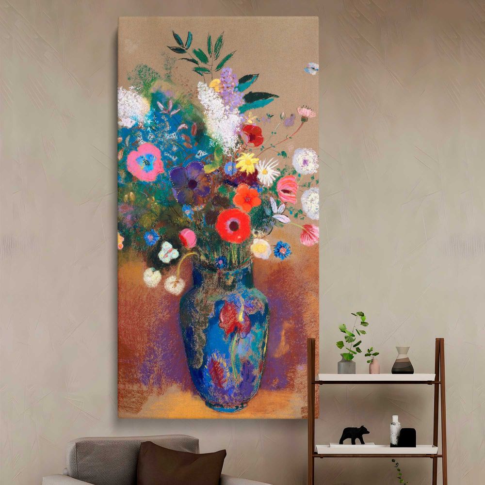 Vintage by Odilon Redon canvas wall art in a styled interior