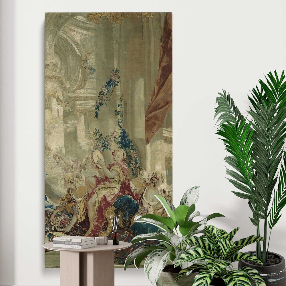 Psyches Entrance into Cupids Palace from the Story of Psyche by Francois Boucher canvas print displayed in a modern interior