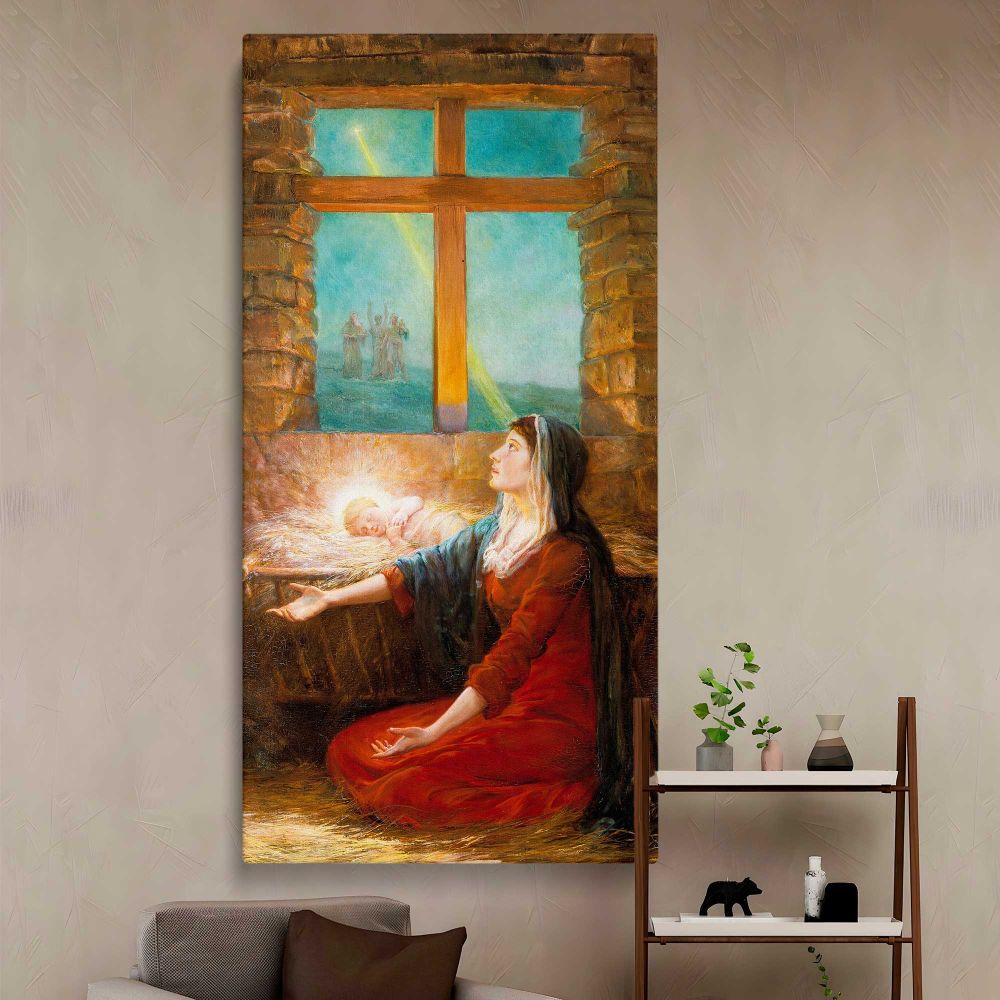 Christmas Morn Will H Low by Will H Low canvas wall art in a styled interior