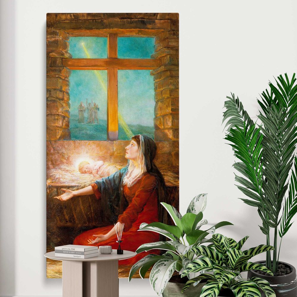 Christmas Morn Will H Low by Will H Low canvas print displayed in a modern interior