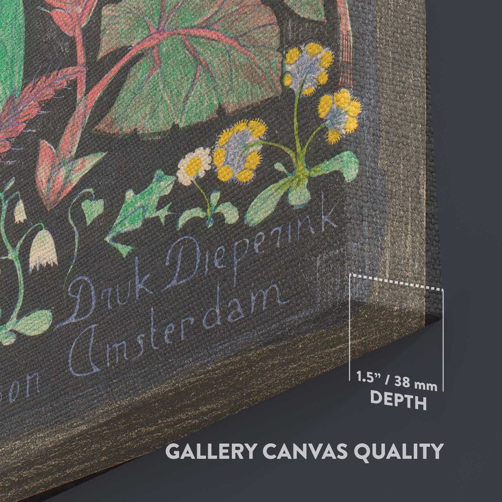 Titelblad voor een kalender voor 1924 1923 by Leo Visser close up showing gallery canvas texture and depth