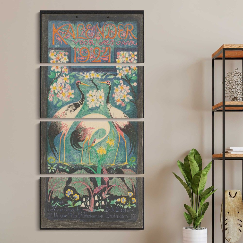 Titelblad voor een kalender voor 1924 1923 by Leo Visser three panel canvas wall art room mockup