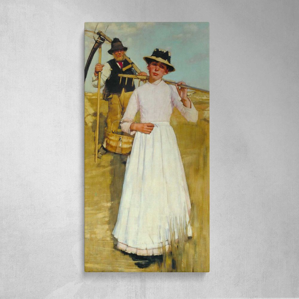 Henry Herbert La Thangue The Return of the Reapers Tate Britain by Henry Herbert La Thangue Canvas Wall Art Print
