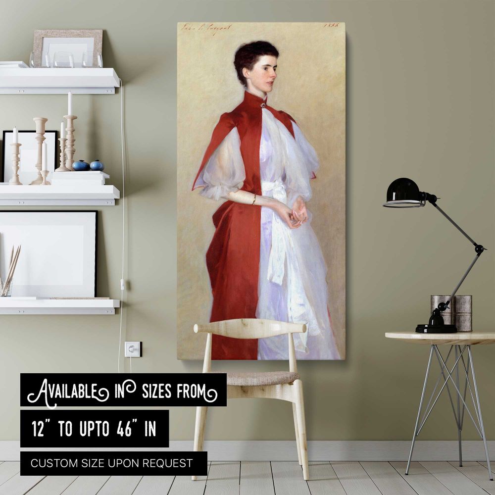 John Singer Sargent Portrait of Mrs Robert Harrison Tate Britain by John Singer Sargent canvas wall art shown in a modern interior