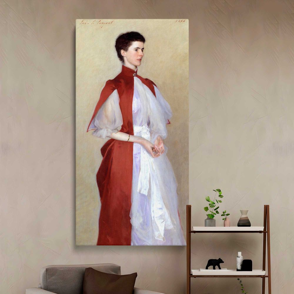 John Singer Sargent Portrait of Mrs Robert Harrison Tate Britain by John Singer Sargent canvas wall art in a styled interior