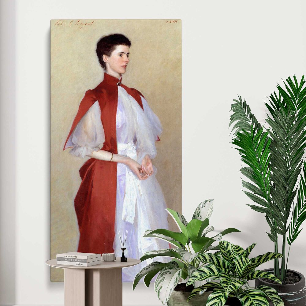John Singer Sargent Portrait of Mrs Robert Harrison Tate Britain by John Singer Sargent canvas print displayed in a modern interior