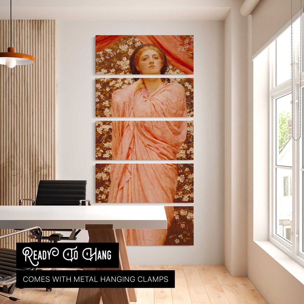 Albert Moore Blossoms Tate Britain by Albert Joseph Moore five panel canvas wall art office mockup
