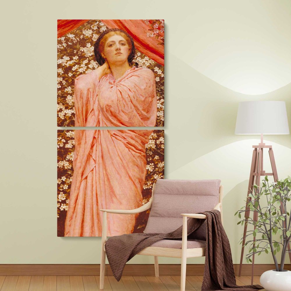 Albert Moore Blossoms Tate Britain by Albert Joseph Moore two panel canvas wall art room mockup