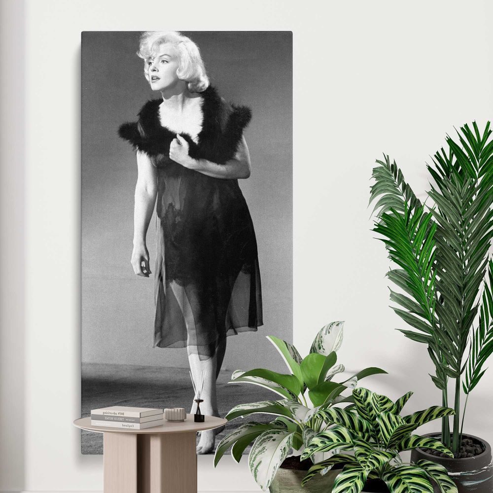 Marilyn Monroe Some Like It Hot Portrait canvas print displayed in a modern interior