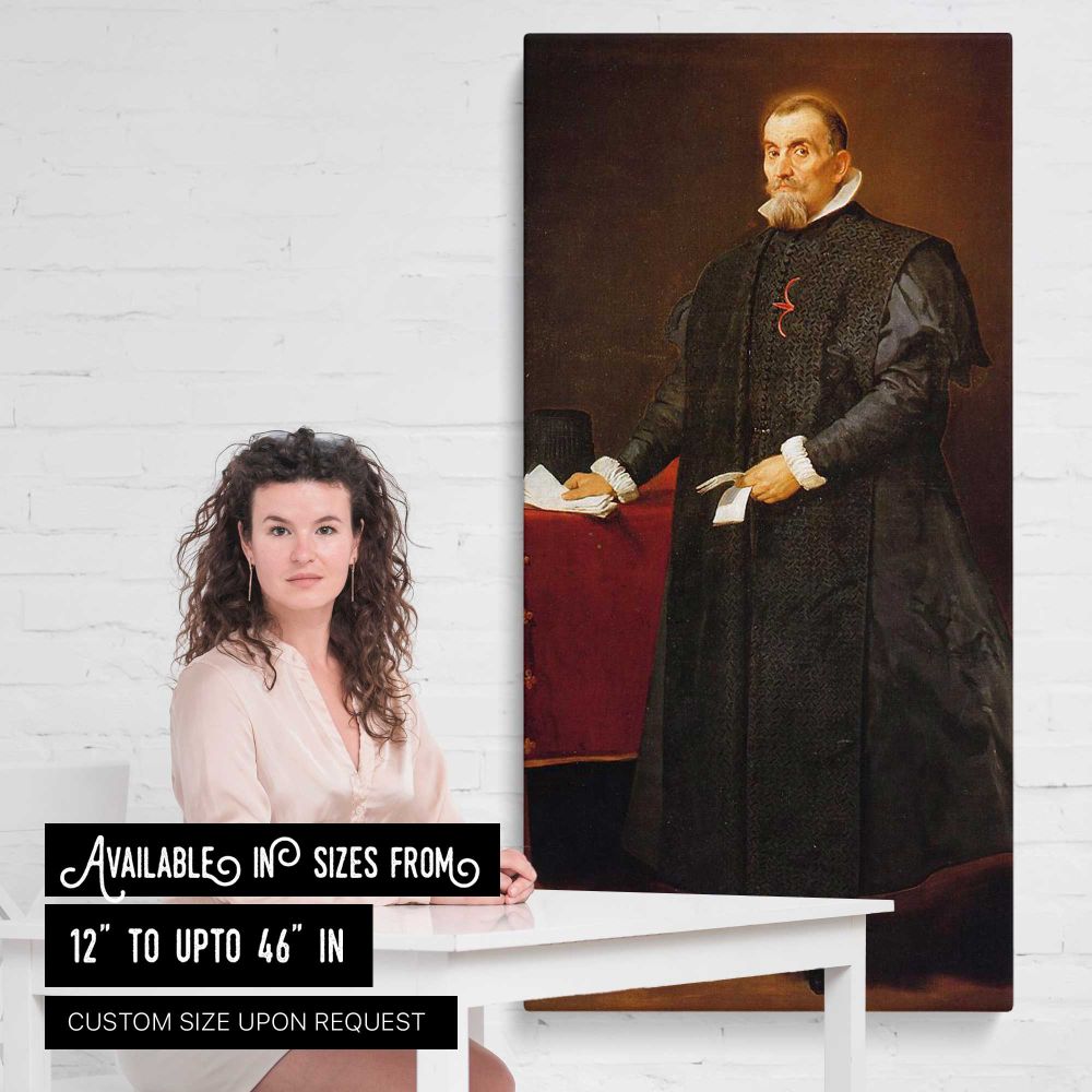 Don Diego del Corral y Arellano by Diego Velazquez canvas wall art mockup 03