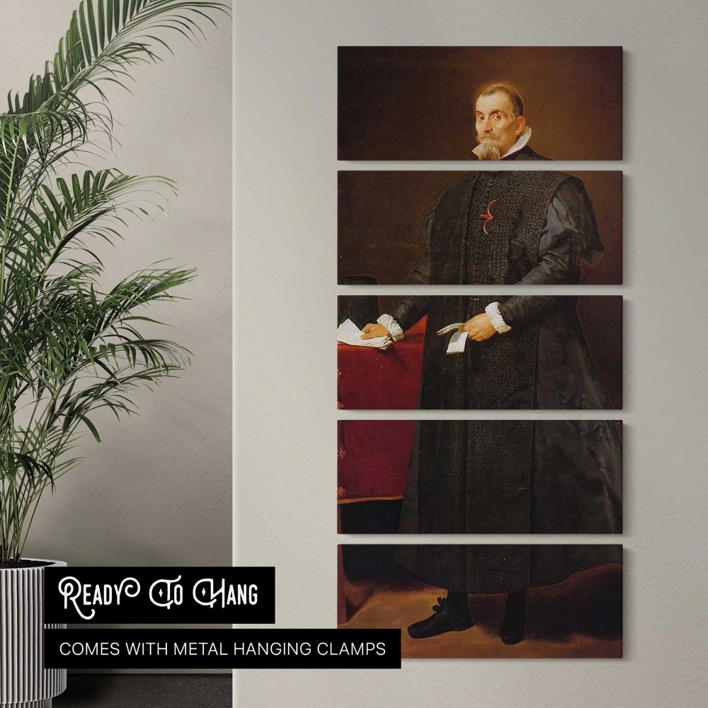 Don Diego del Corral y Arellano by Diego Velazquez canvas wall art in a contemporary room