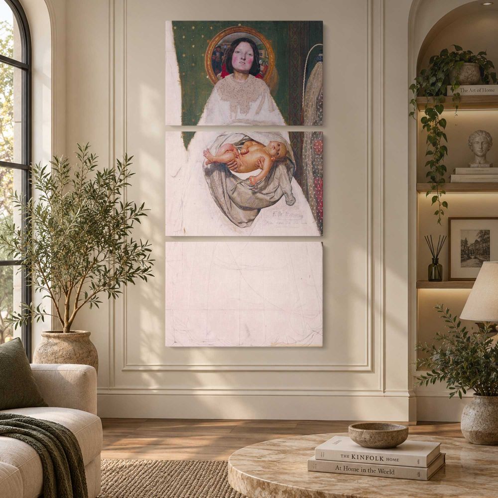 Portrait of Mrs Robert Harrison by John Singer Sargent canvas wall art displayed in an interior