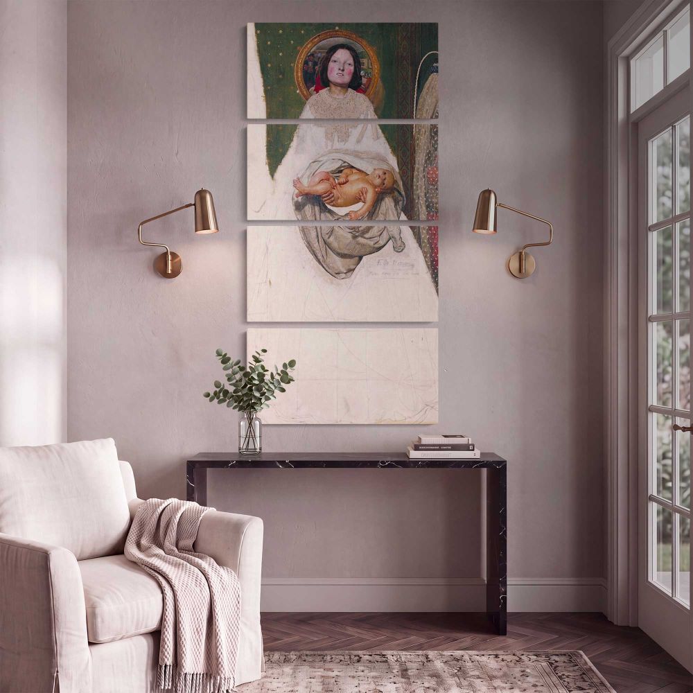 Portrait of Mrs Robert Harrison by John Singer Sargent canvas print shown in a styled interior