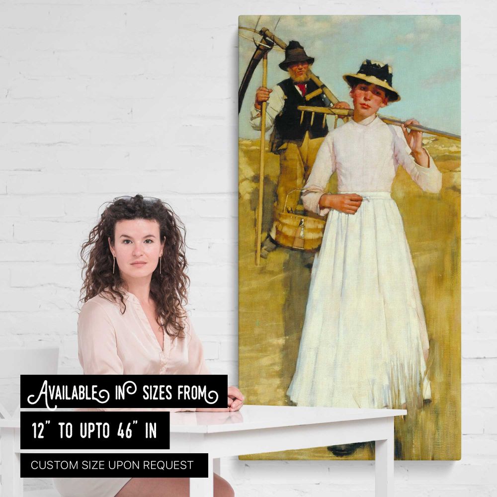 The Return of the Reapers by Henry Herbert La Thangue canvas wall art mockup 03