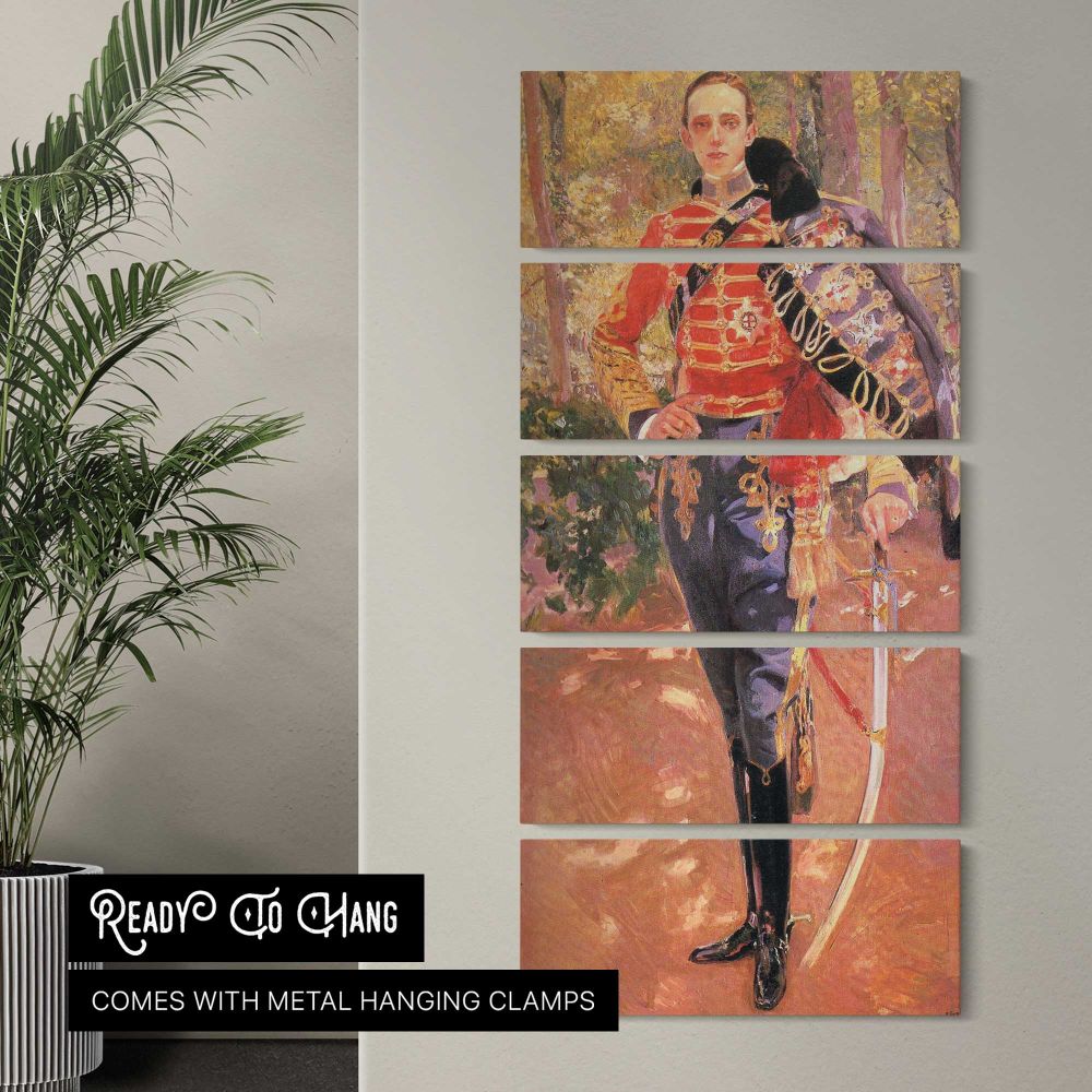 Ceremonial Officer in Red Uniform canvas wall art in a contemporary room