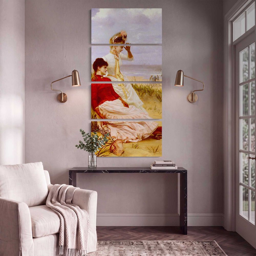 By the Sea by Georges van den Bos canvas print shown in a styled interior