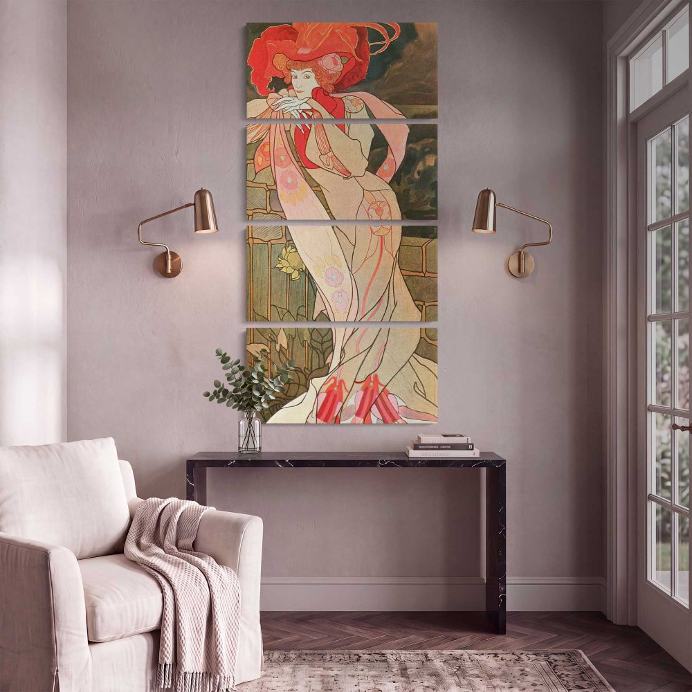 Decorative Watercolour 1903 by Georges de Feure canvas print shown in a styled interior