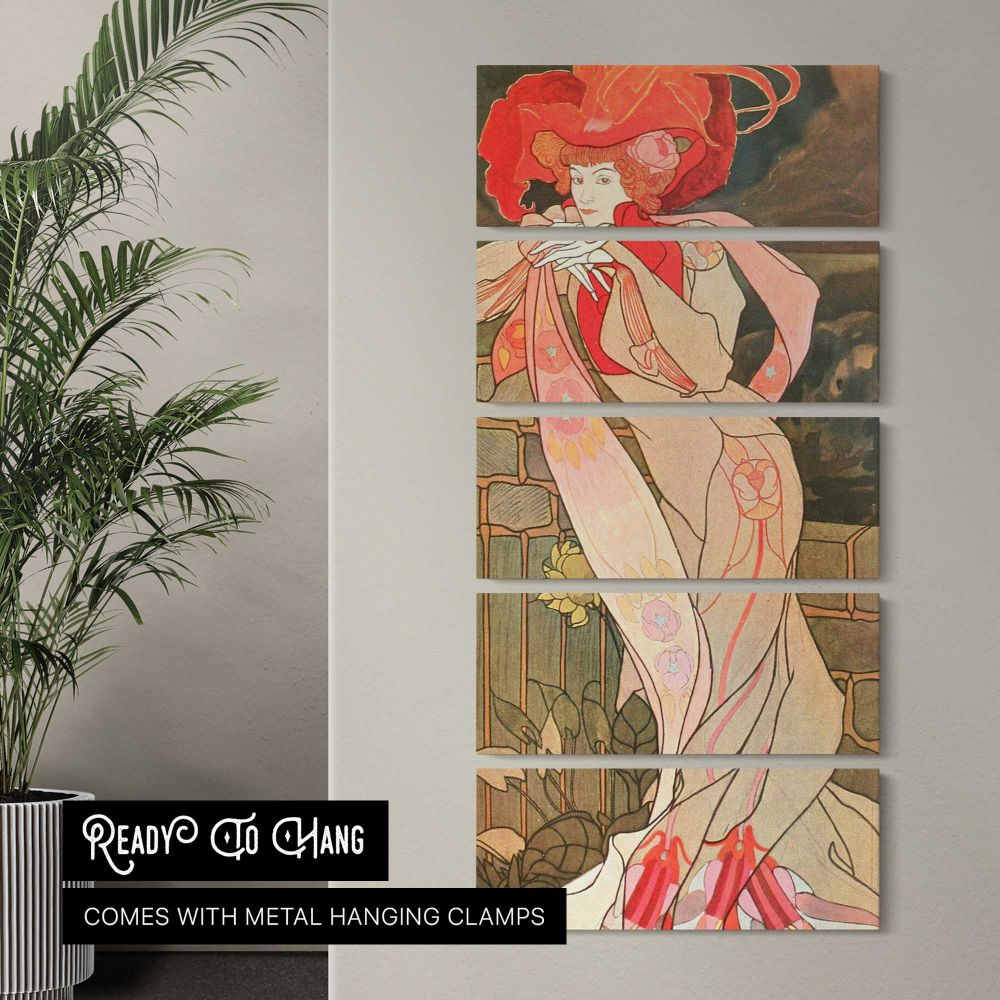 Decorative Watercolour 1903 by Georges de Feure canvas wall art in a contemporary room
