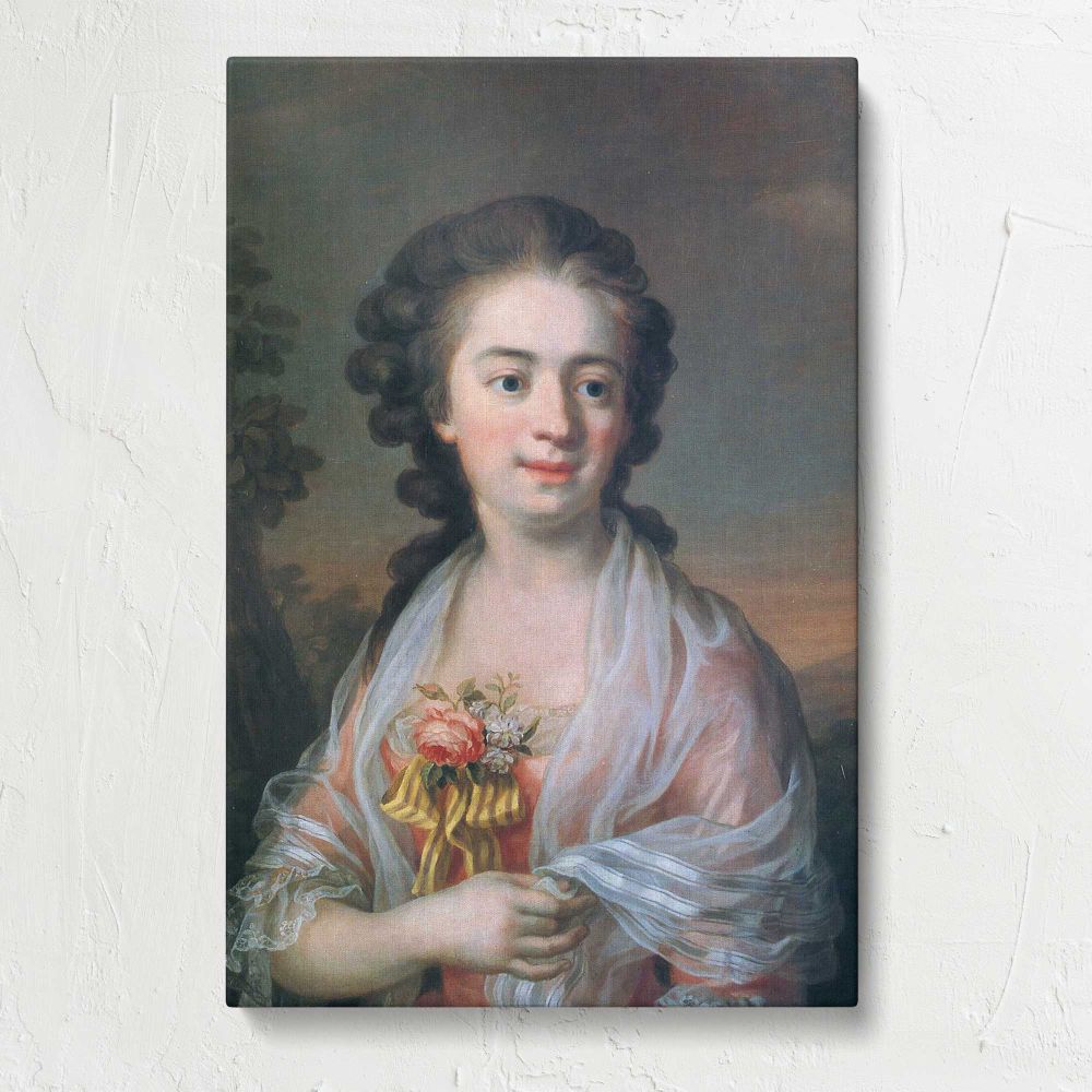 Woman with a Floral Corsage canvas print, front view