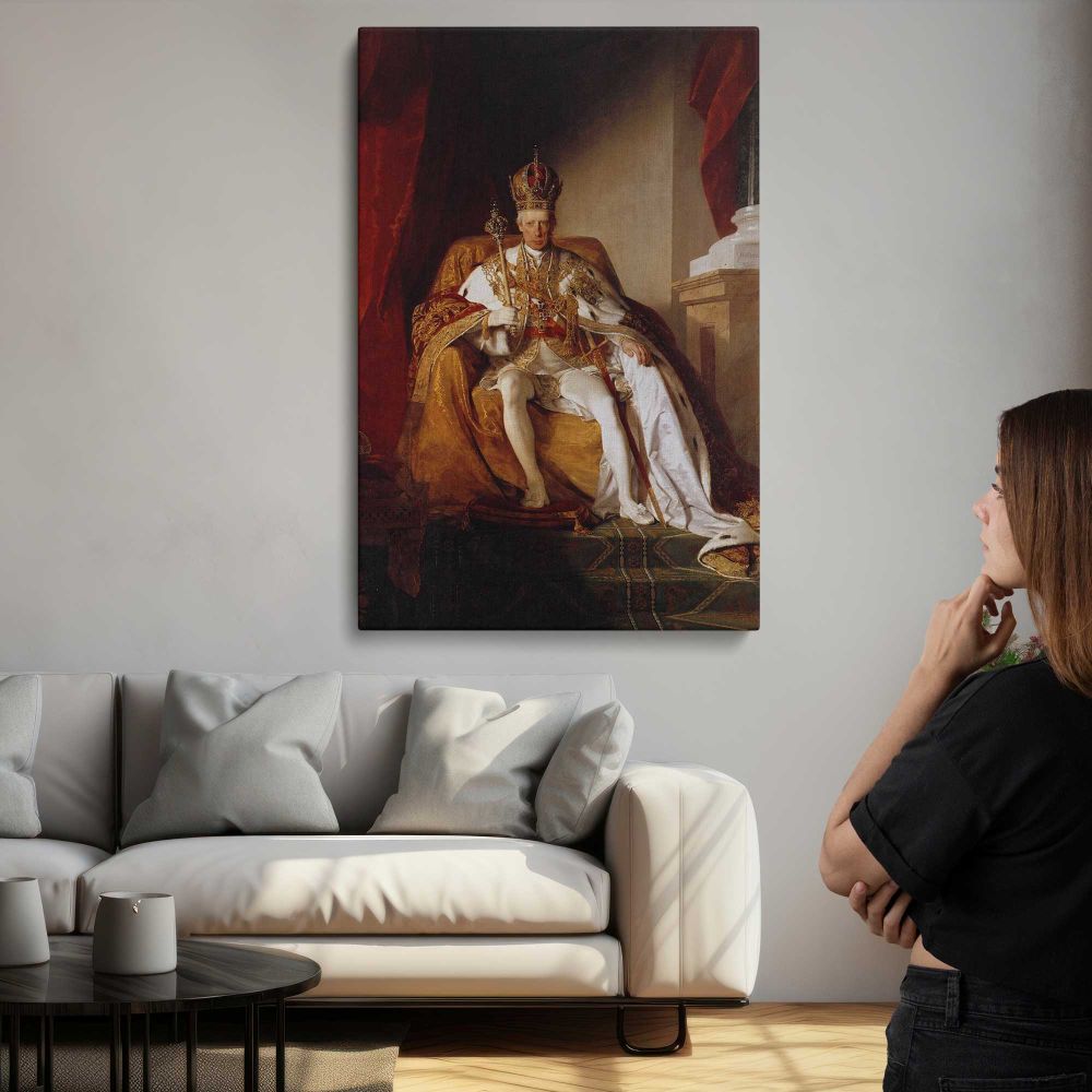 Emperor Franz I of Austria in Coronation Robes canvas print, room display