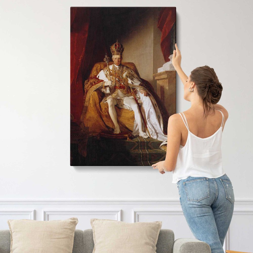 Emperor Franz I of Austria in Coronation Robes canvas print, displayed on a wall