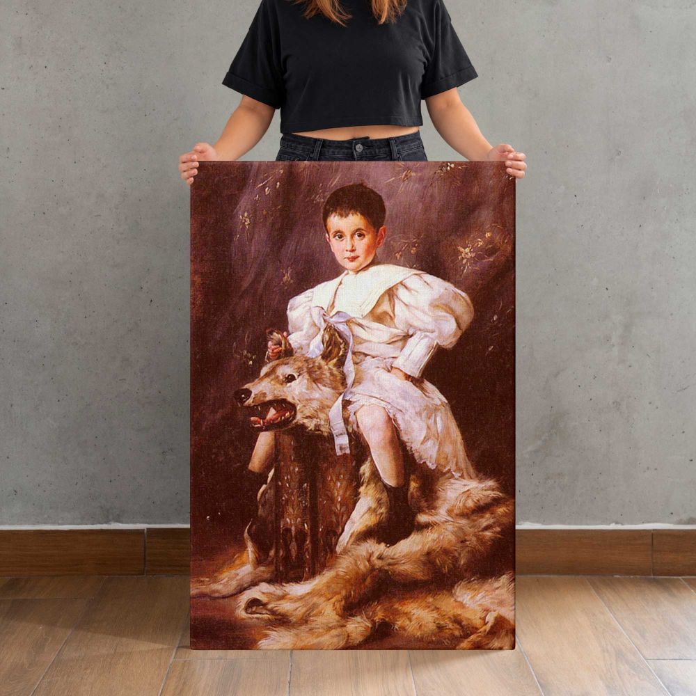 Portrait of Archduke Karl of Austria canvas print, held for scale